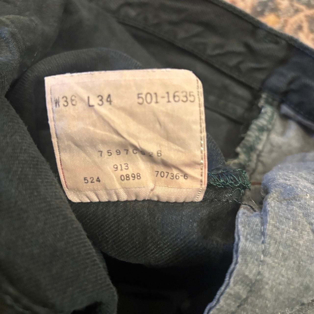 90s Levi's USA製 501 グリーン デニムパンツ W36 L34 W88cm
