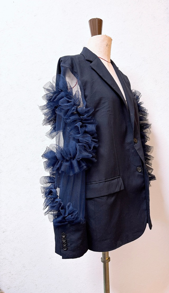 See-through sleeve remake ネイビー