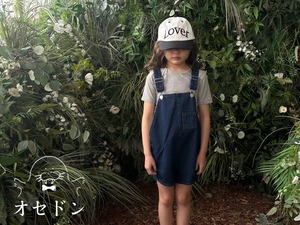 【jejeunosity】ベリーショートオーバーオール サロペット デニム 90〜120cm 240519