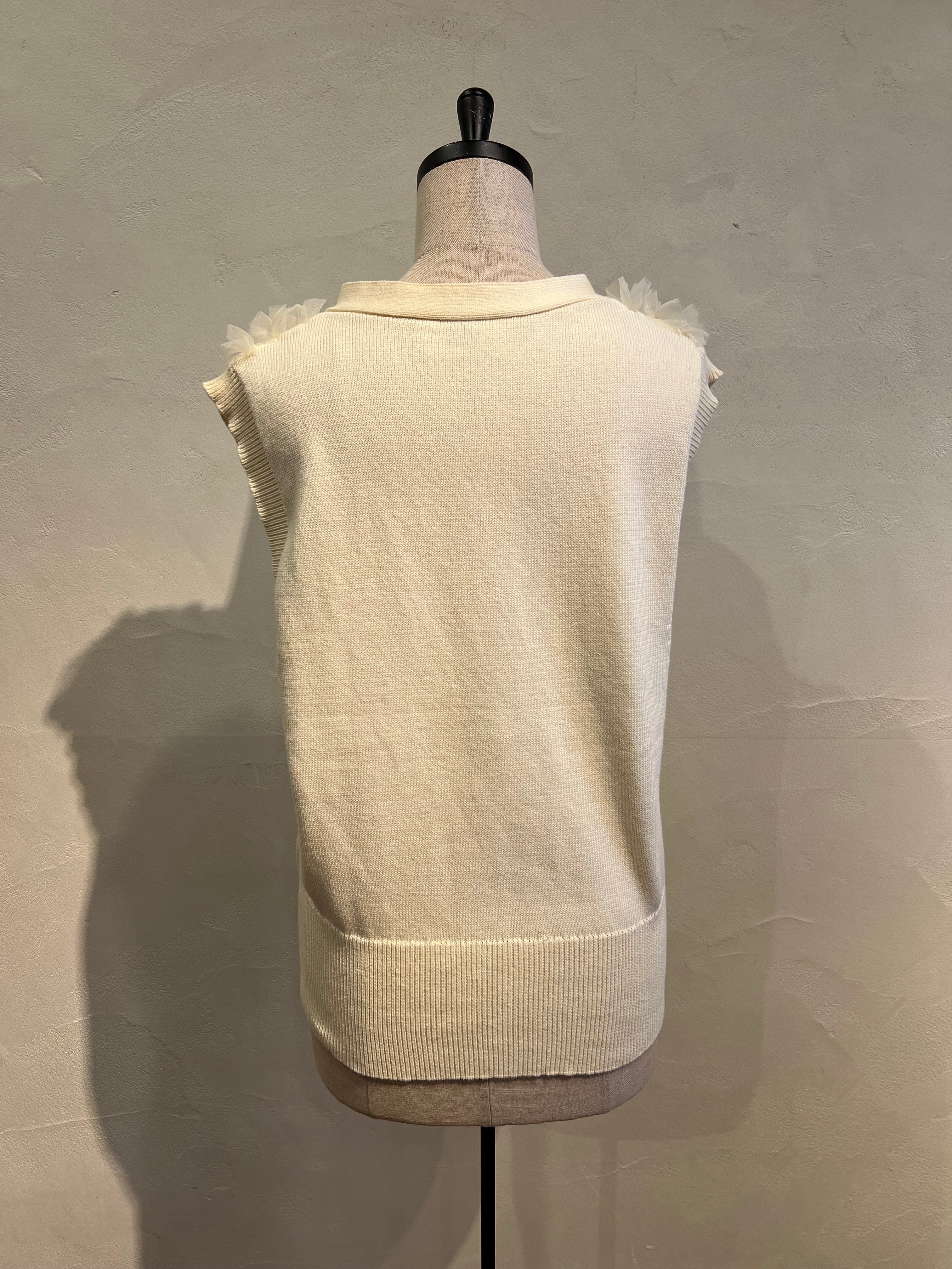 MARGAUX VINTAGE / チュールフリルベスト | anouk