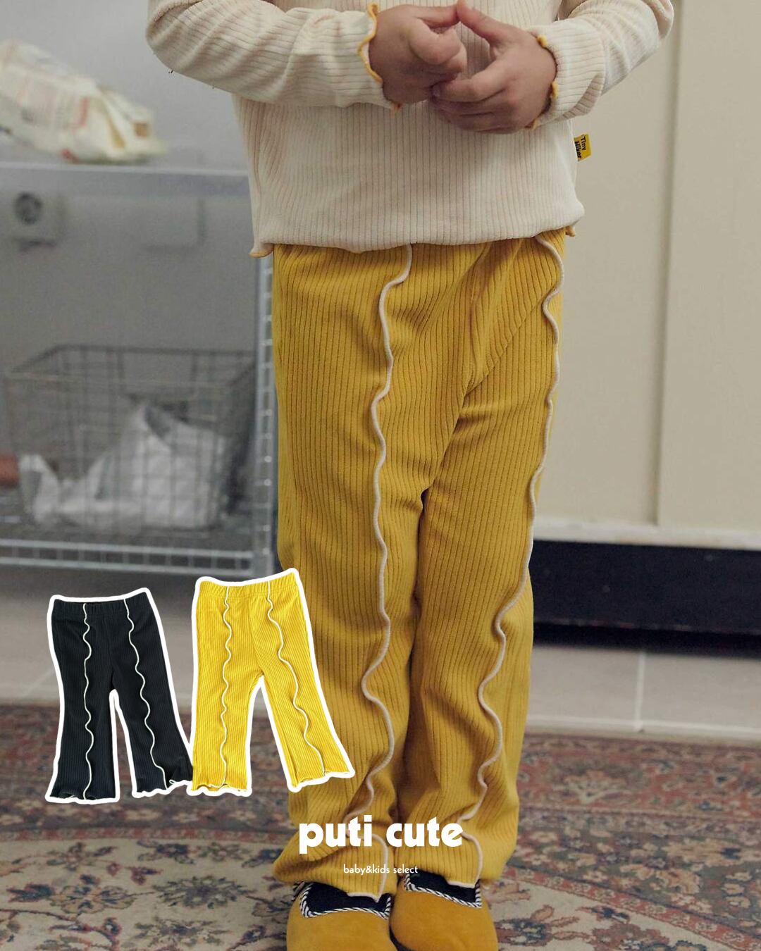 80-120 ꒰ 予約 ꒱ Abba wavy pants / Tiny hiker ⸝⋆