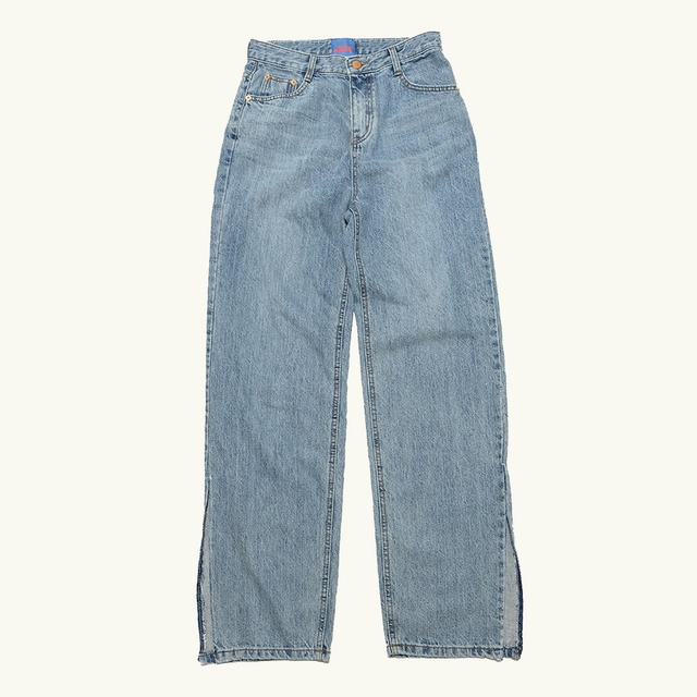 Reworked Side Slit Wide Jeans