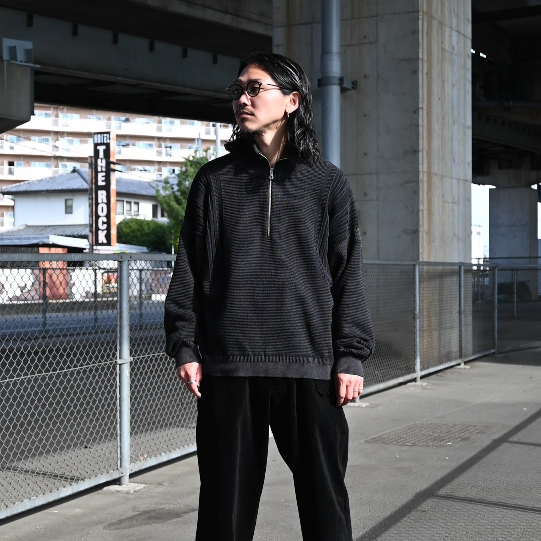 YASHIKI / Fuyushigure Half Zip Knit | GANKO
