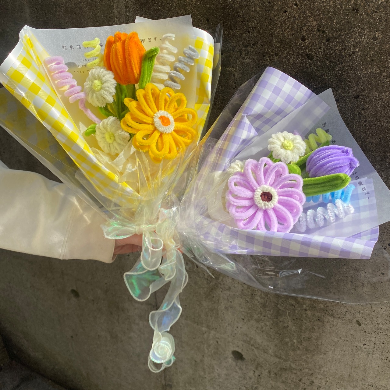 gingham bouquet series purple 【ギンガムチェック】 | fuwafuwa flower - 6