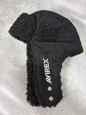 AVIREX / アヴィレックス ボアフライトキャップ / ミリタリー トラッパーキャップ ブラック 耳あて付き