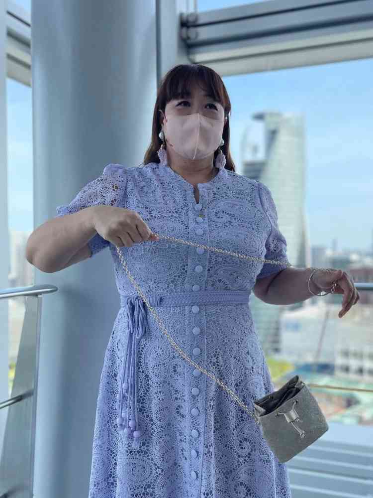 美ラインレースワンピース 可愛い シンプル お呼ばれ 大きいサイズ