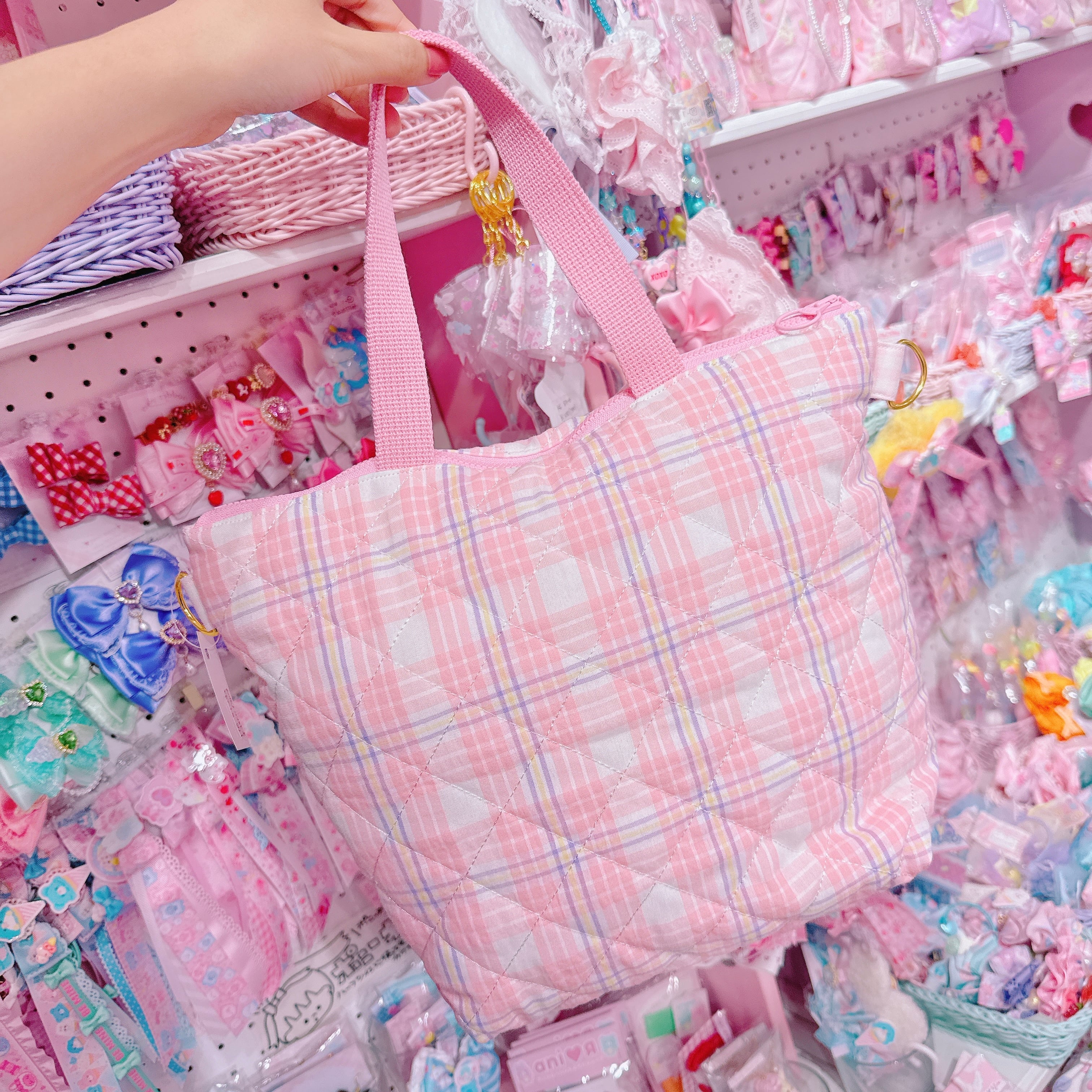 【M6】51-9ハートフリル2wayトートバッグ(ショルダーひも別売)