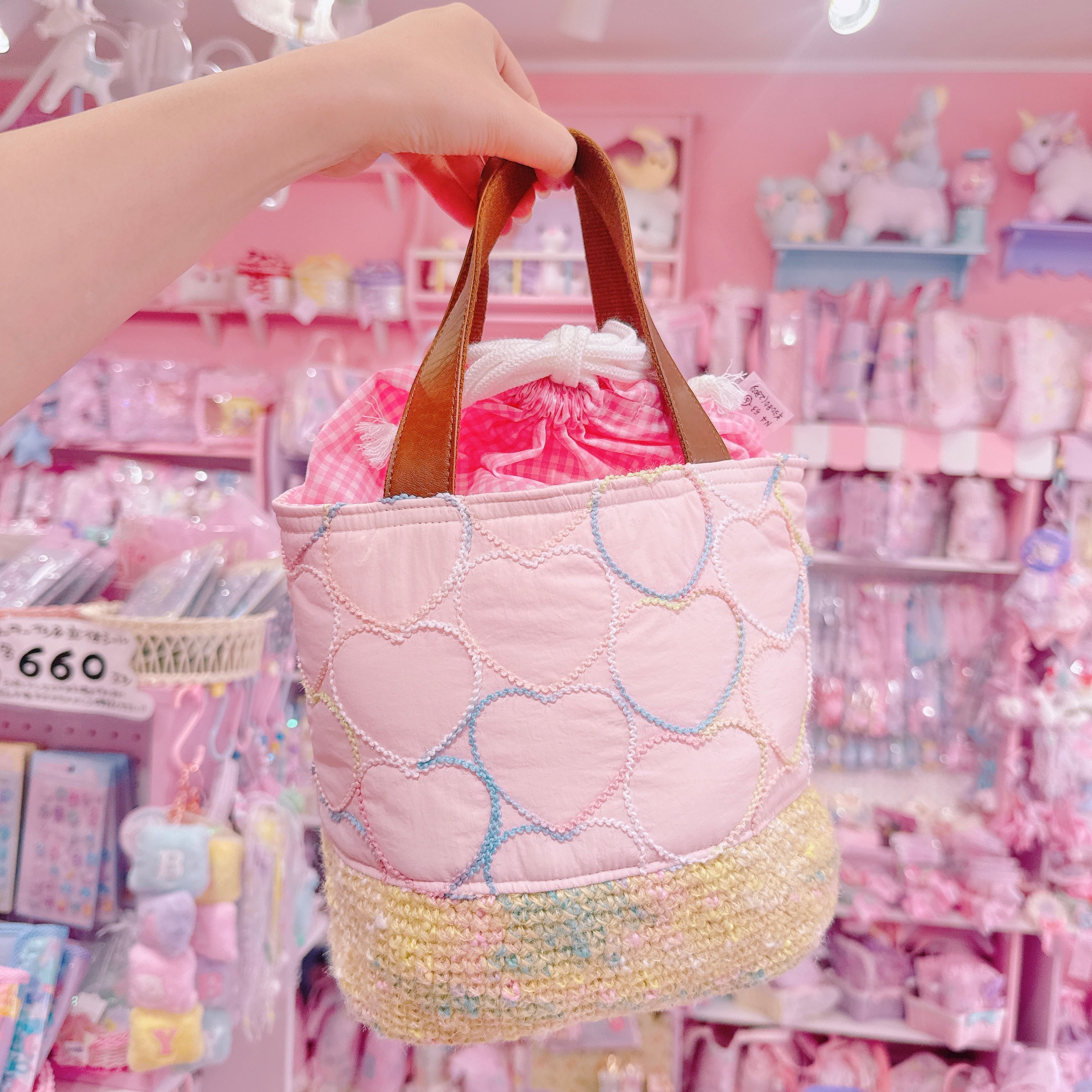 【N4】53-8巾着カゴトートバッグ