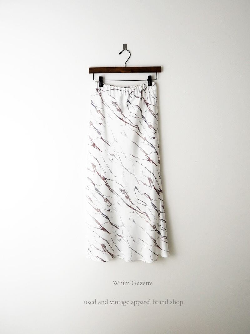 2020 / Whim Gazette(ウィムガゼット) マーブルプリントフレアスカート