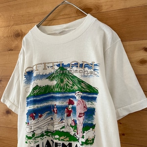 【USA古着】90s プリントTシャツ イラスト シングルステッチ 地名 GUATEMALA us古着