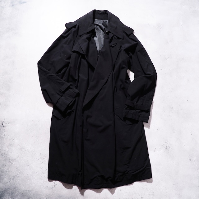 Jean paul GAULTIER HOMME black drape trench coat