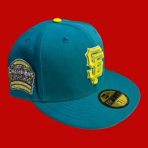 San Francisco Giants 8X World Series Champions  New Era 59Fifty Fitted / Sierra Nevada (Bright Yellow Brim)