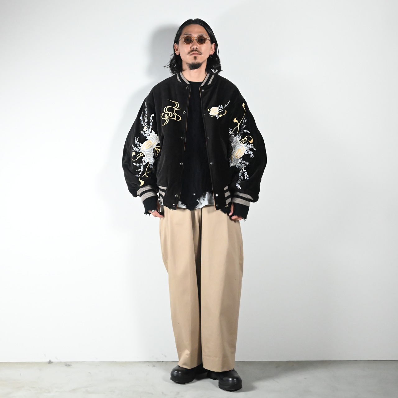LEH26AW新作Embroidery SKA Reversible Blousonコーディネート