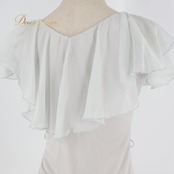 社交ダンス 衣装 トップス グレイ系 チャコット Chacott ブラウス 無地 シンプル フリル ストレッチ 伸縮 レッスン 練習 上品 袖なし ダンス衣装 かわいい