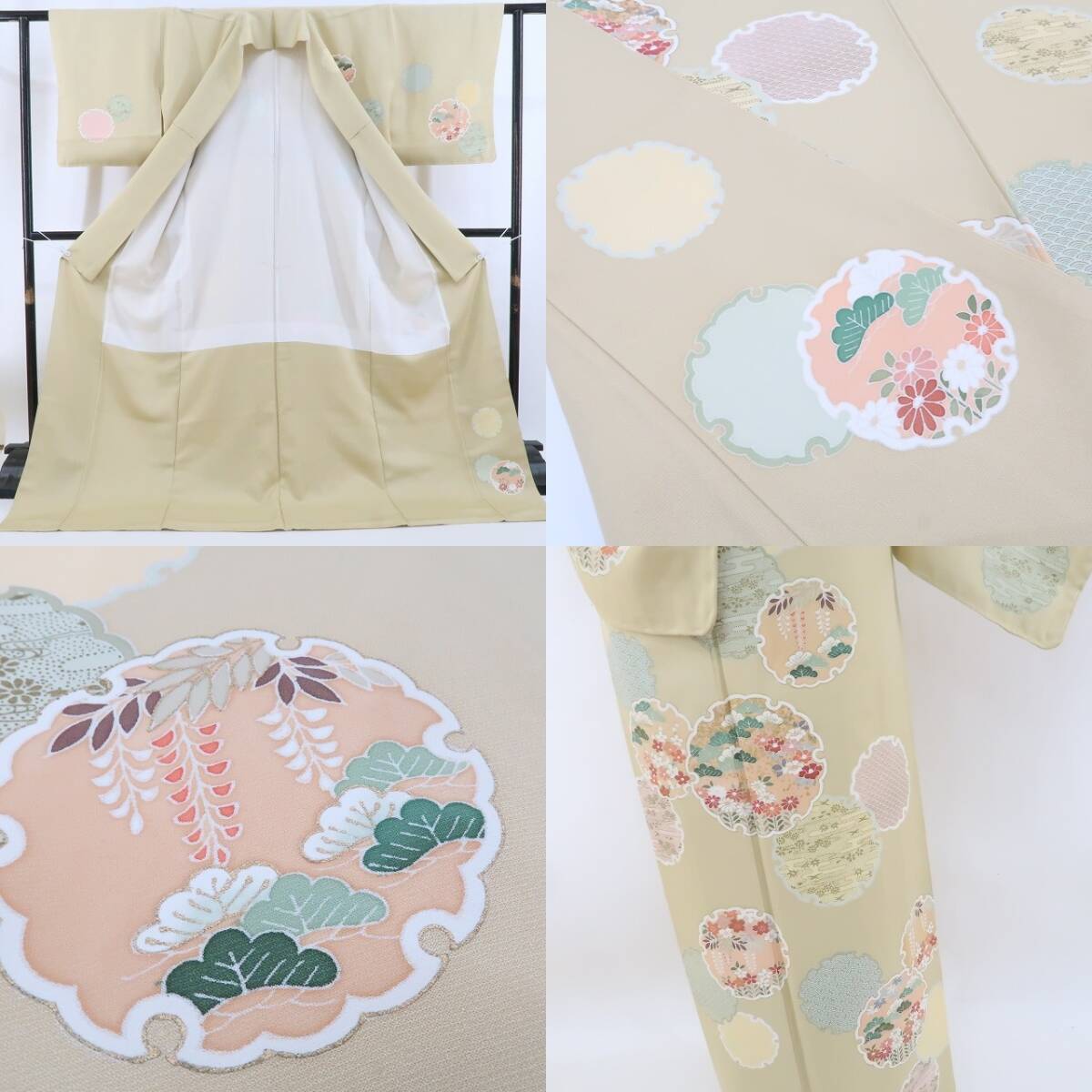 新品 雪輪 着物“花の雪輪に願いを込めれば新たな世界が我が身を包む 