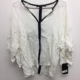 Z152 ZARA（ザラ）アウトレット 新品未使用品 Sサイズ黒ラインブラウス