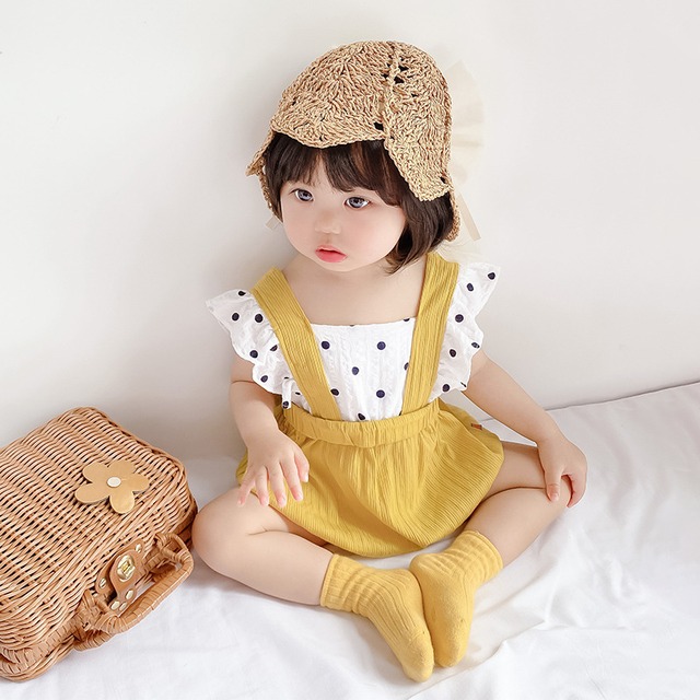 ロンパース 夏 春 ベビー カバーオール 赤ちゃん ドット フリル 半袖 子供 ドッキング キッズ 女の子 人気 おすすめ かわいい 可愛い おしゃれ オシャレ プレゼント 贈り物 ギフト 出産祝い ベビーシャワー 誕生日 バースデー 60 70 80 90 0歳 1歳