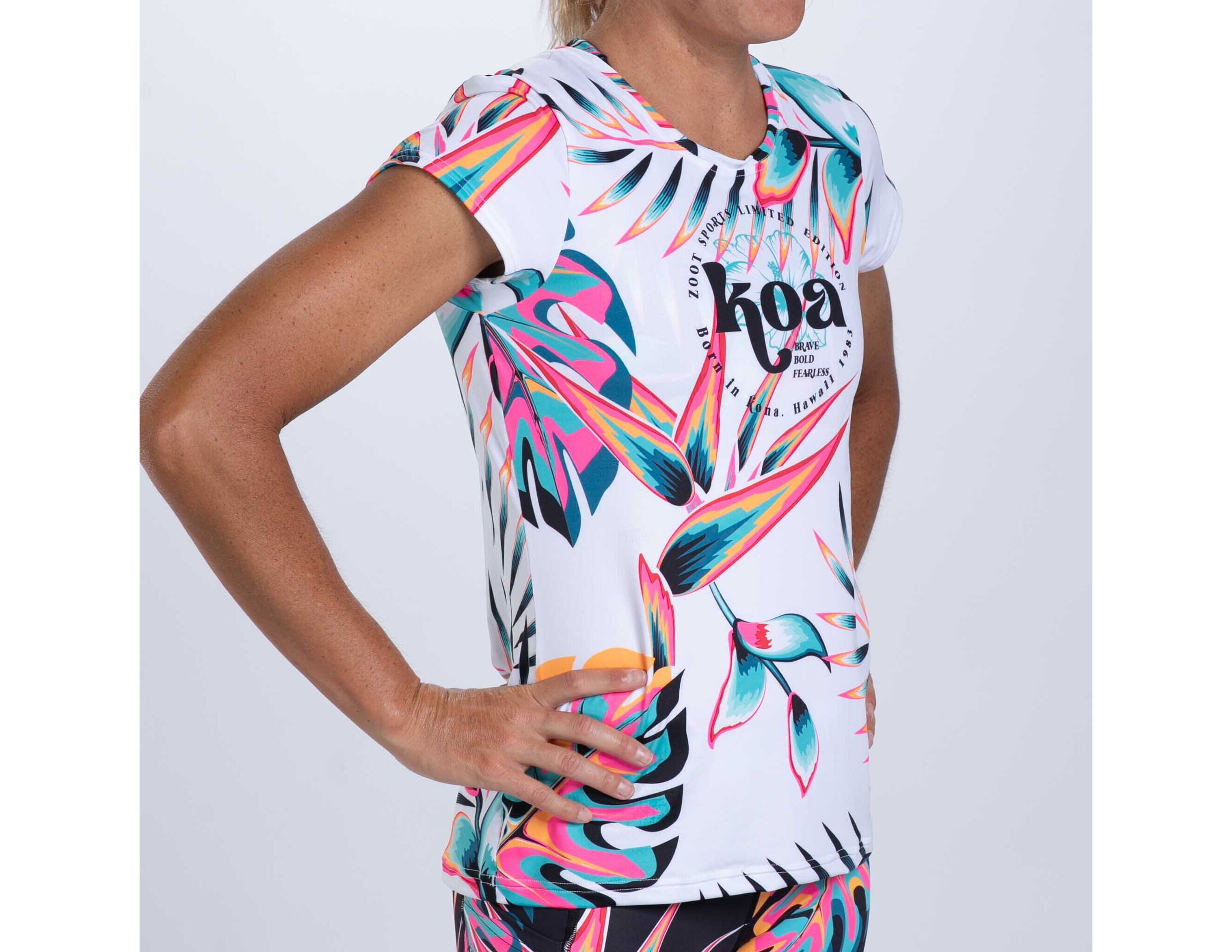 レディースウェア Coco WOMEN RUN TEE (KOA TROPICAL) レディース アスリート専用 T