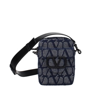 【新品】VALENTINO GARAVANI ヴァレンティノガラヴァーニ メンズ クロスボディバッグ ファブリック ブルー B0C15YIJYEX