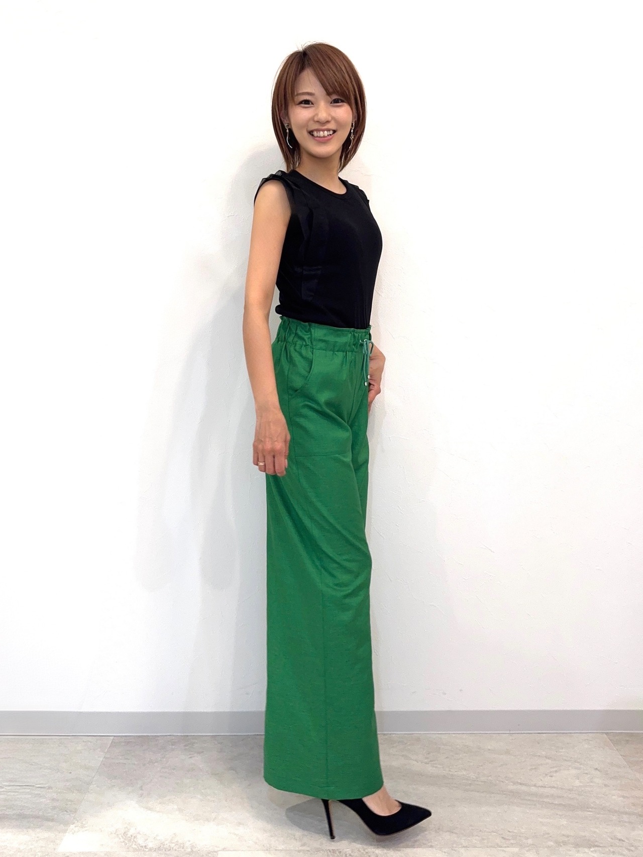 リネンライクワイドパンツ