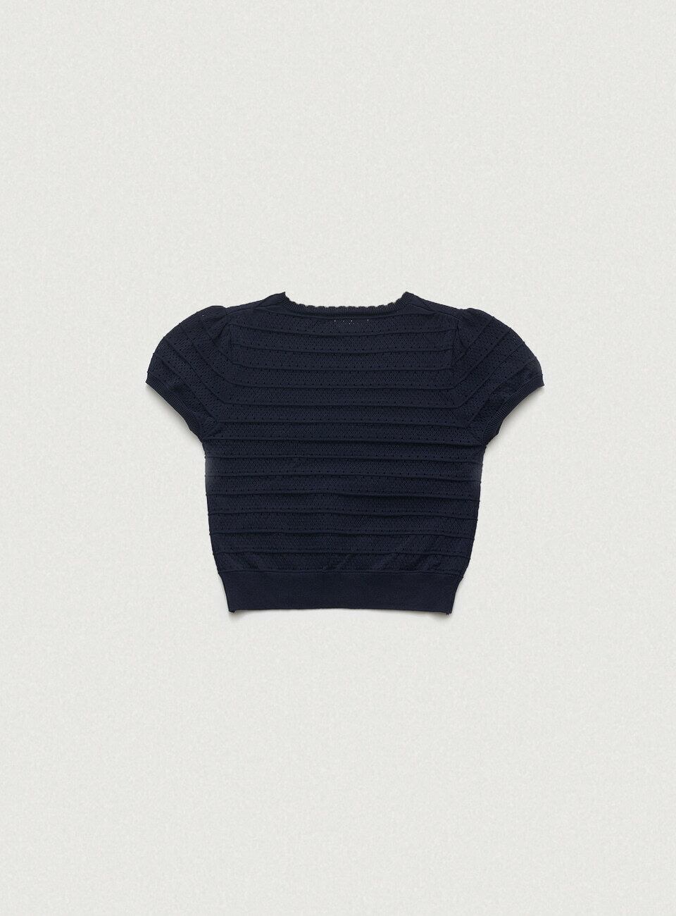 The Barnnet] Navy Helen Logo Jacquard Knit Top 正規品 韓国ブランド