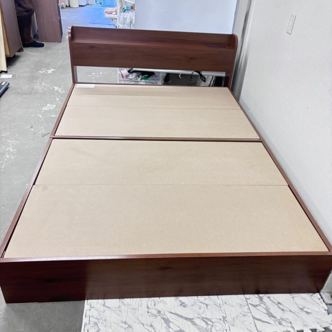 美品】ダブルベッド フレーム 受け取り ハイバック ブラック 【公式通販】