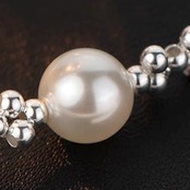 かわいい ホワイト パール ブレスレット