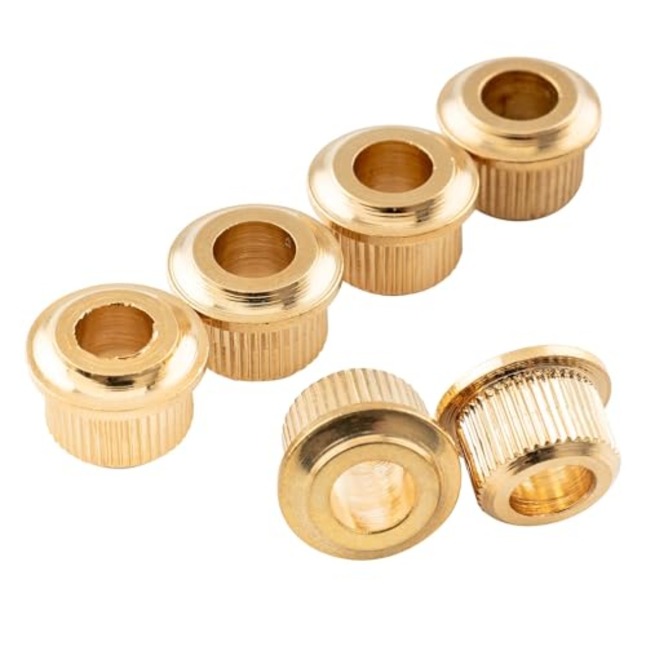 Musiclily Proスチール製ヴィンテージ/モダン6mmから10mmギターペグ用コンバージョンブッシュ 、ゴールド（6個セット）