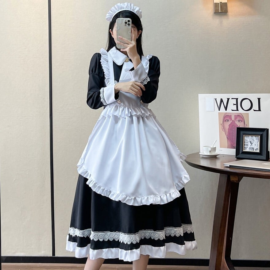 クラシカルメイド｜ロング系メイドエプロンセット コンカフェ制服向け