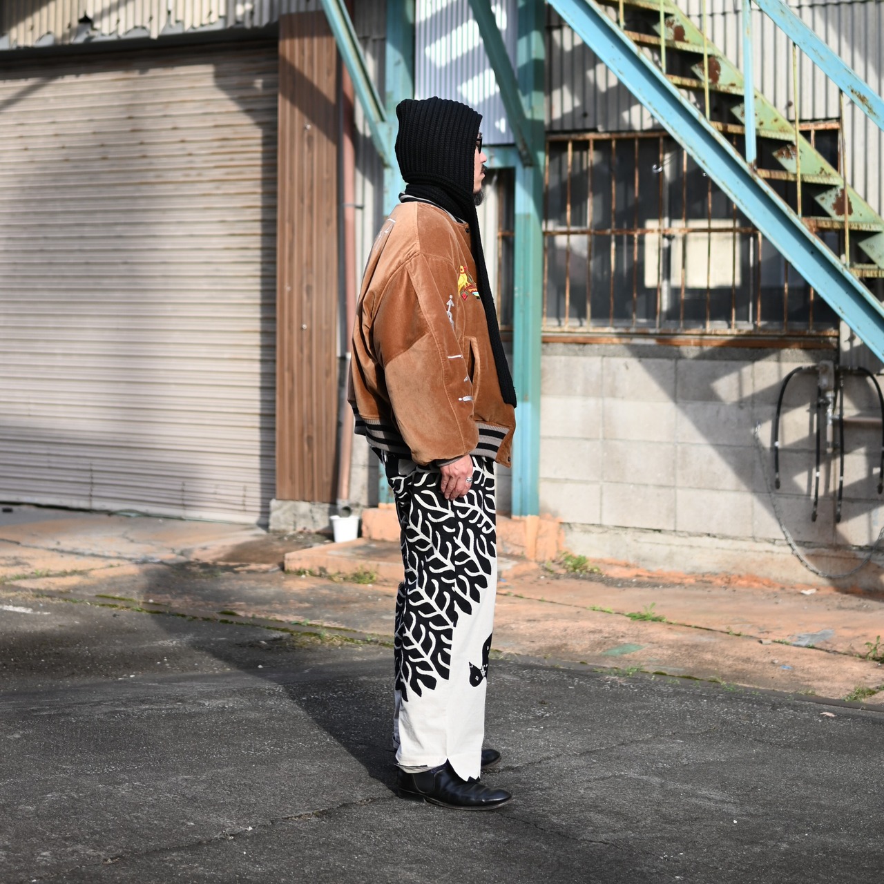 Leh /  Embroidery SKA Reversible Blousonコーディネート
