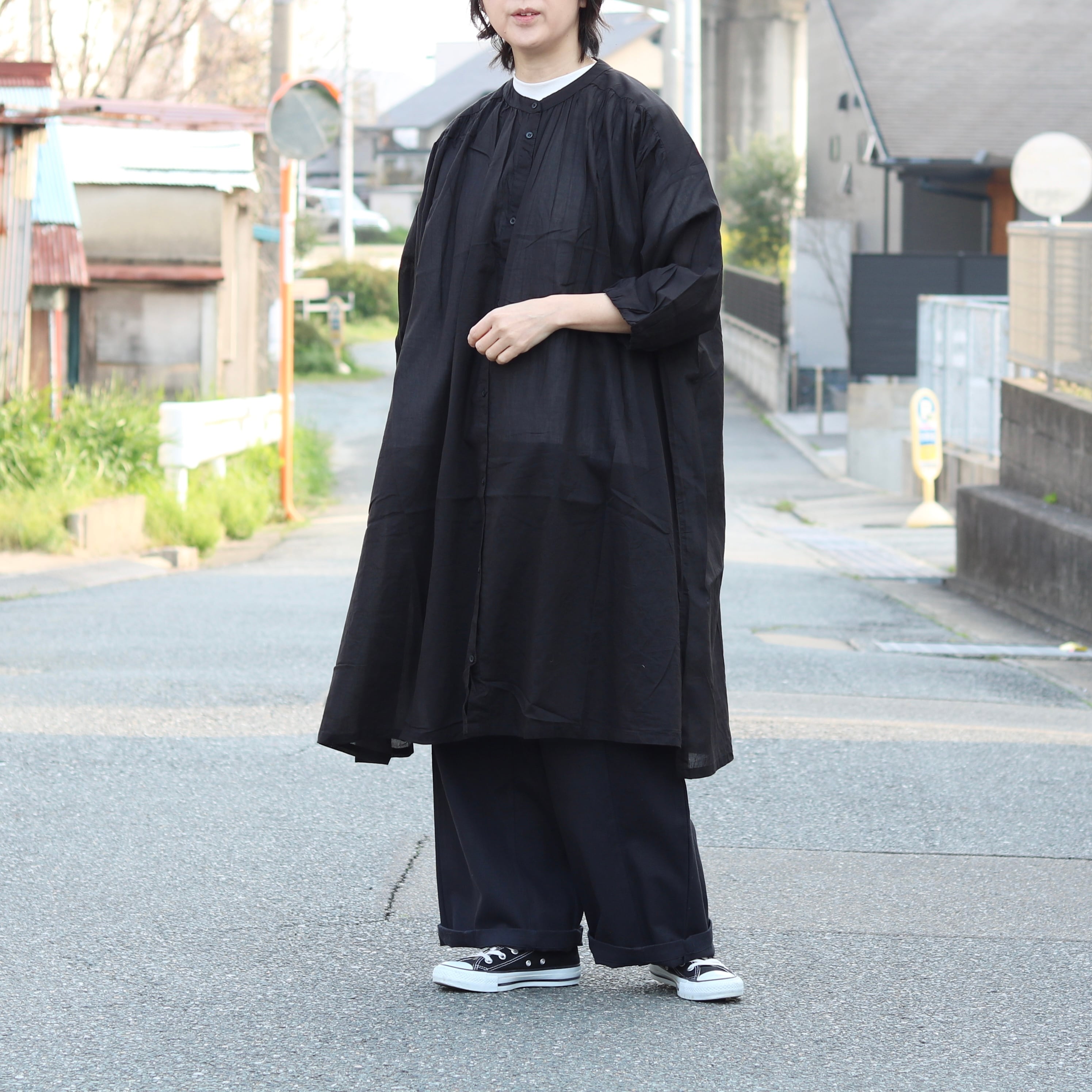 スリークォータースリーブ ギャザーワンピース | Zakka so-la