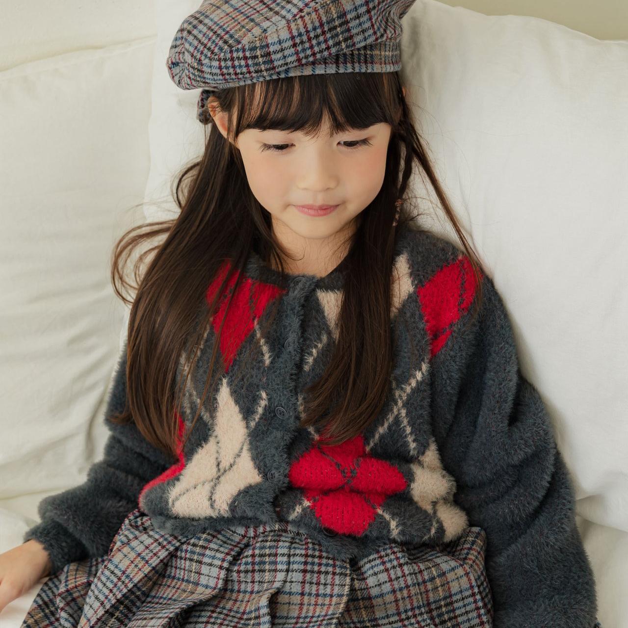 «予約»«ジュニアサイズあり»«Urban rabbit» アーガイルカーディガン 2colors