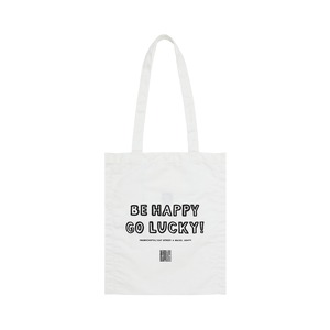 #2 BE HAPPY GO LUCKY Tote Bag White