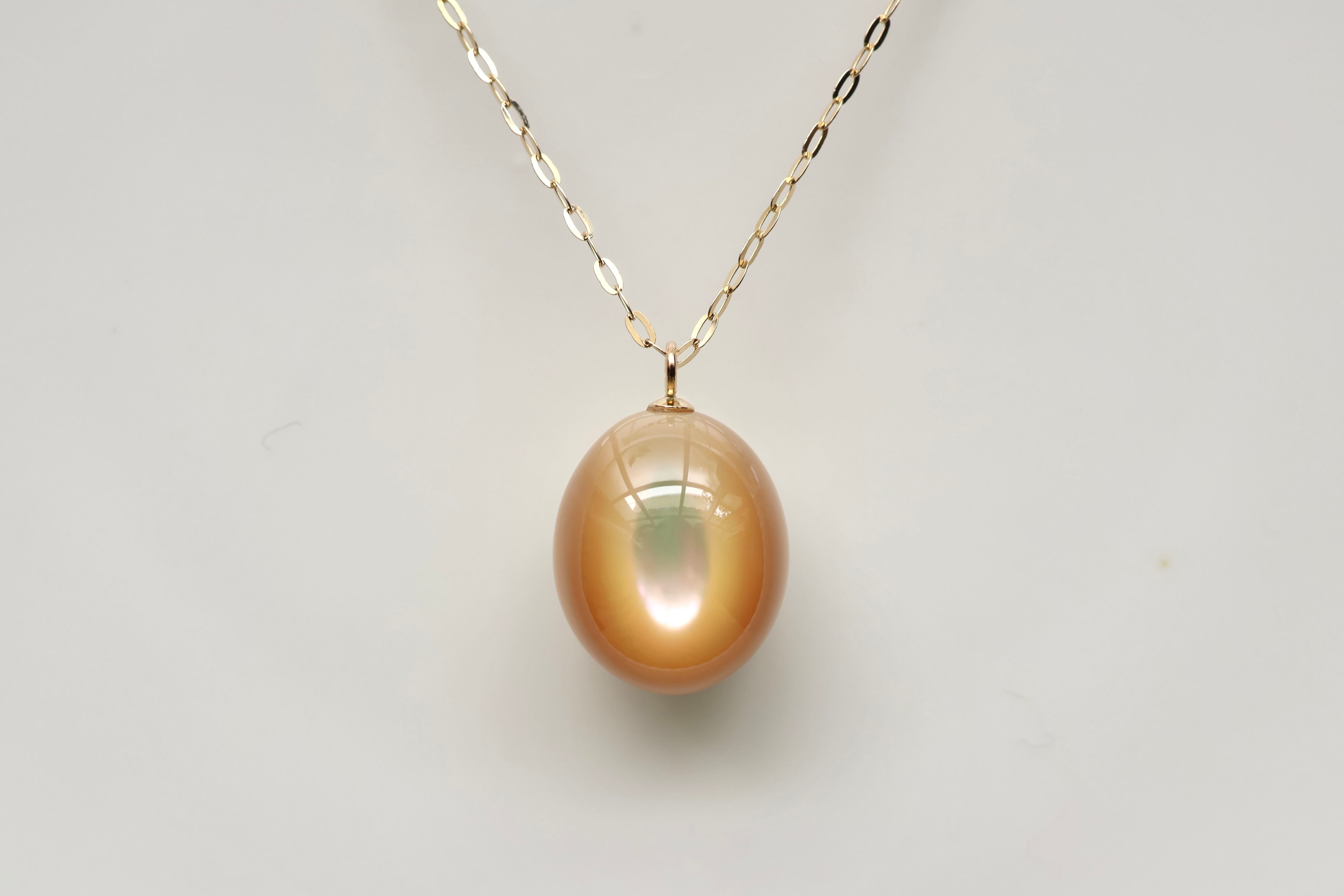 夜光貝ペンダント K10 うみたまご | 石垣島の夜光貝アクセサリーと