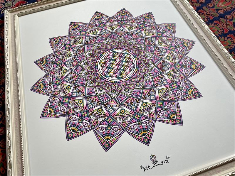 神聖幾何学アート【ブルームーンに抱かれて2】