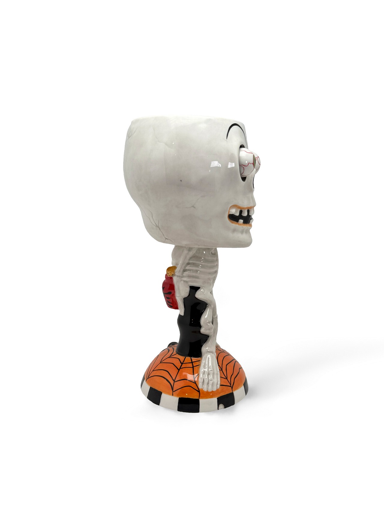 ヴィンテージ雑貨 90’s USA ハロウィン スケルトン フィギュラルゴブレット