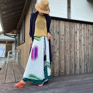 スパンデックス　ロングカーディガン