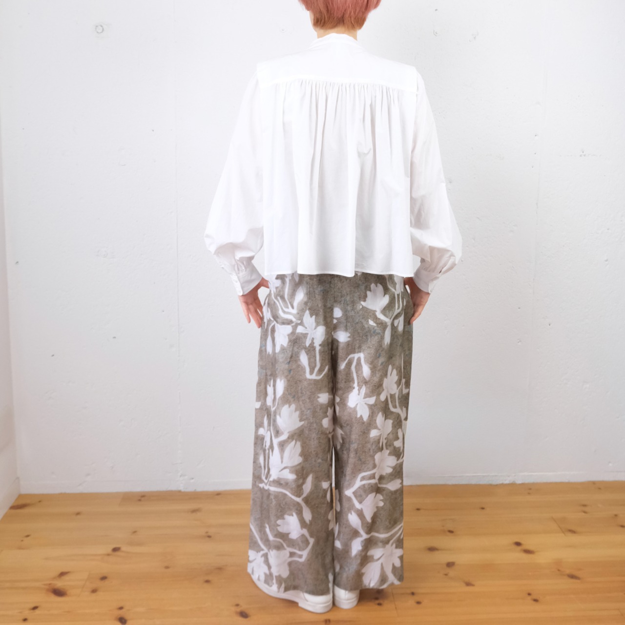 NativeVillage (ネイティブヴィレッジ) No.1 雪のきれ タックブラウス