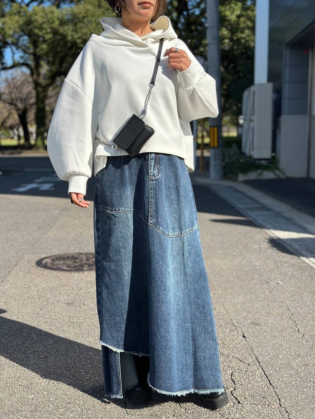 アシメデニムスカート