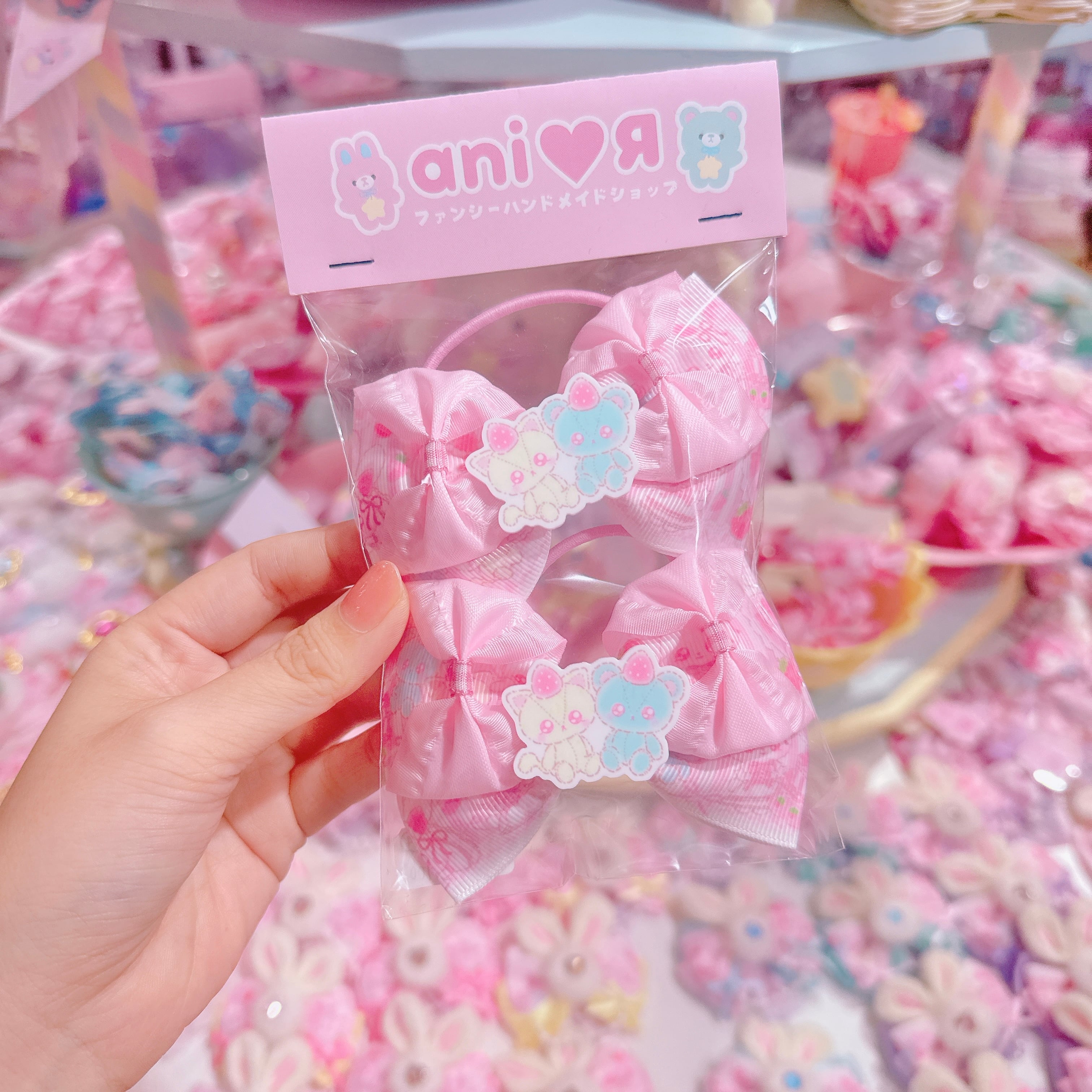 【R7】41-14リボンツインヘアゴム