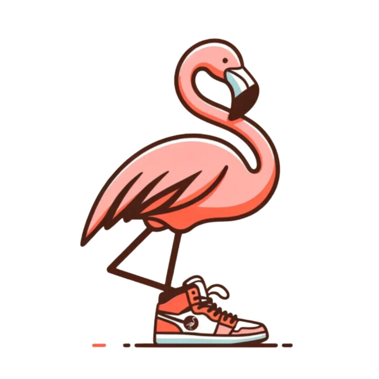 Polo-shirt-one point-フラミンスニーカー 4116