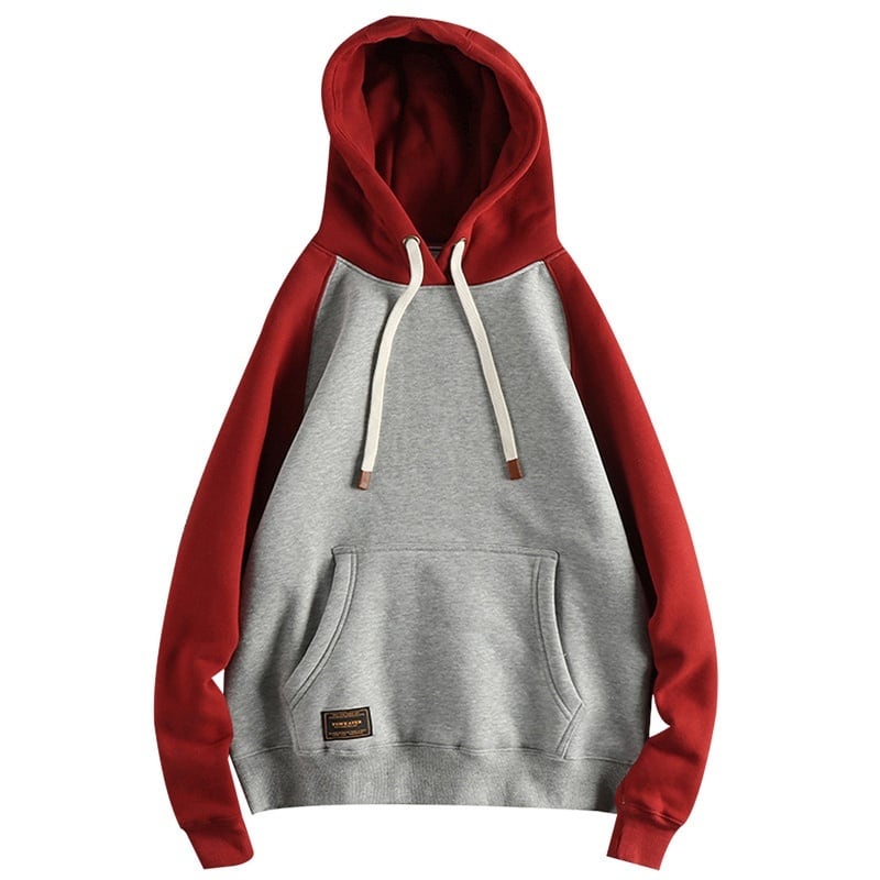 Blocked color hoodie 3115