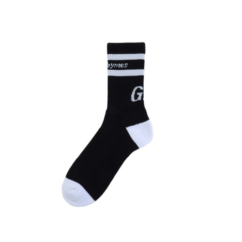 GINRHYMES/"DOUBLE LINE"SOCKS/BLACK