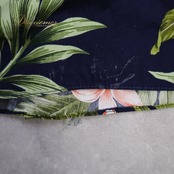 フラダンス 衣装 ワンピース ドレス ネイビー系 KY‘S ハワイ製 ハイビスカス柄 プルメリア柄 花柄 植物柄 ハワイアンプリント アロハ フラ ダンス レッスン 練習 フリル 半袖 紺 華やか 鮮やか かわいい 大人っぽい 上品 グリーン系 レッド系 ホワイト系 緑 赤 白 フリル付き カジュアル おしゃれ