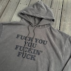 RIVERSIDE BASE 「FUCKIN' FUCK」PULLOVER HOODIE FADE BLACK