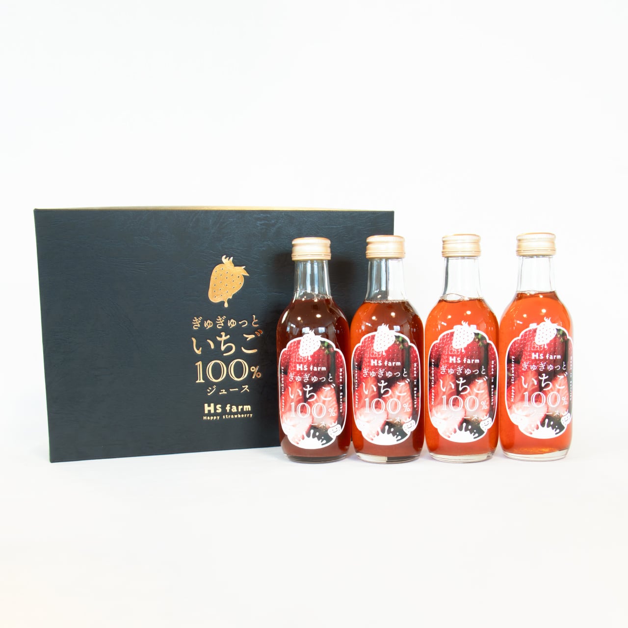 100%いちごジュース 200ml×4本セット | Hsfarm 直売所
