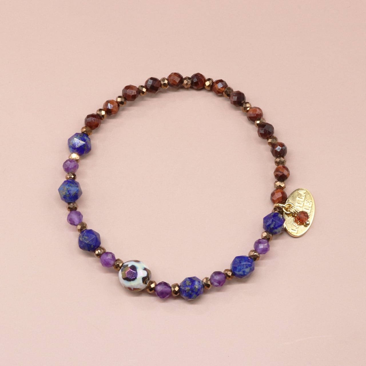 Moon Lady Amethyst】亀甲天珠×アメシスト×ラピスラズリ×レッド Moon Lady Amethyst】亀甲天珠×アメシスト×ラピスラズリ×レッド