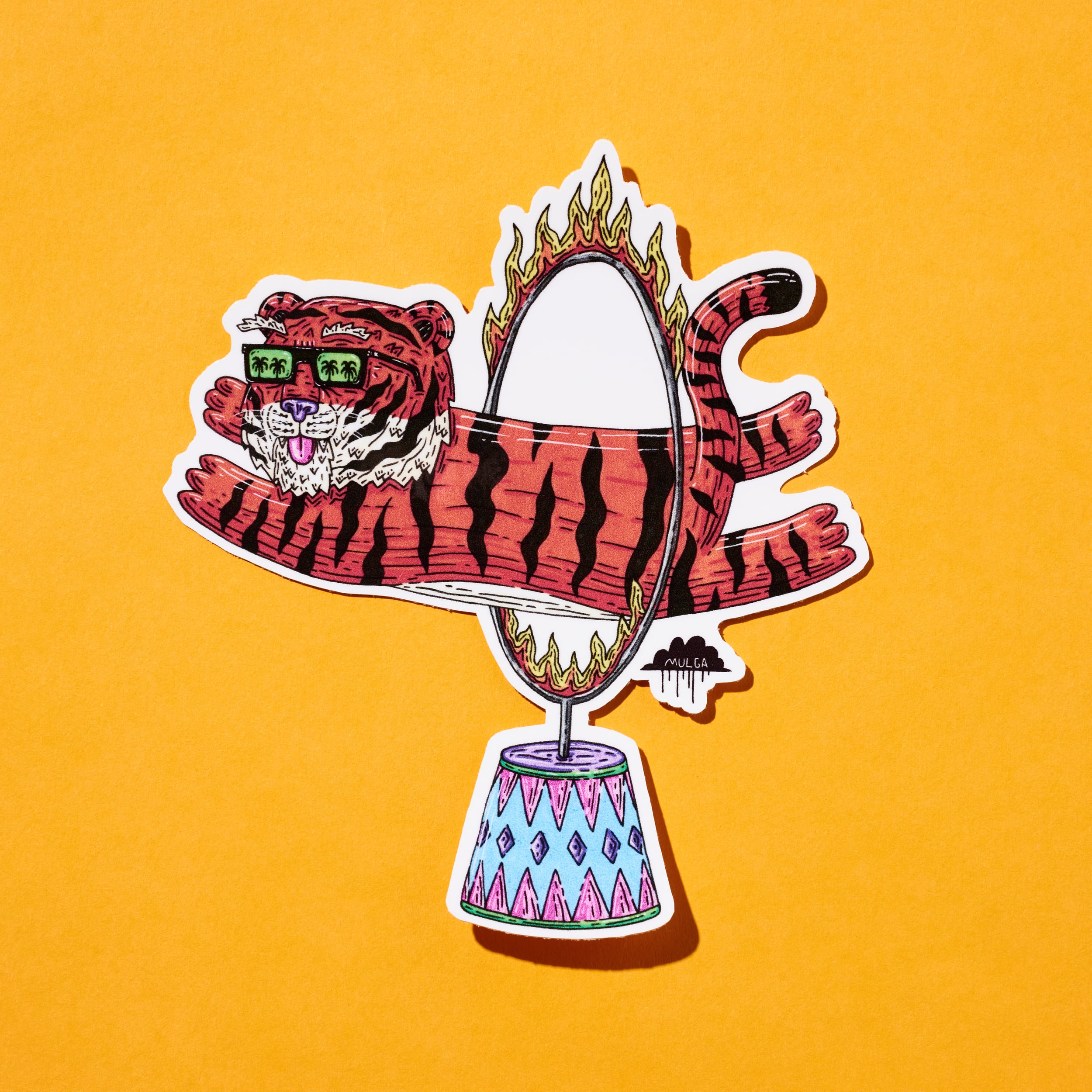 ステッカー/S-S-24_Freddy the Fantastic Tiger | MULGA THE ARTIST ASIA