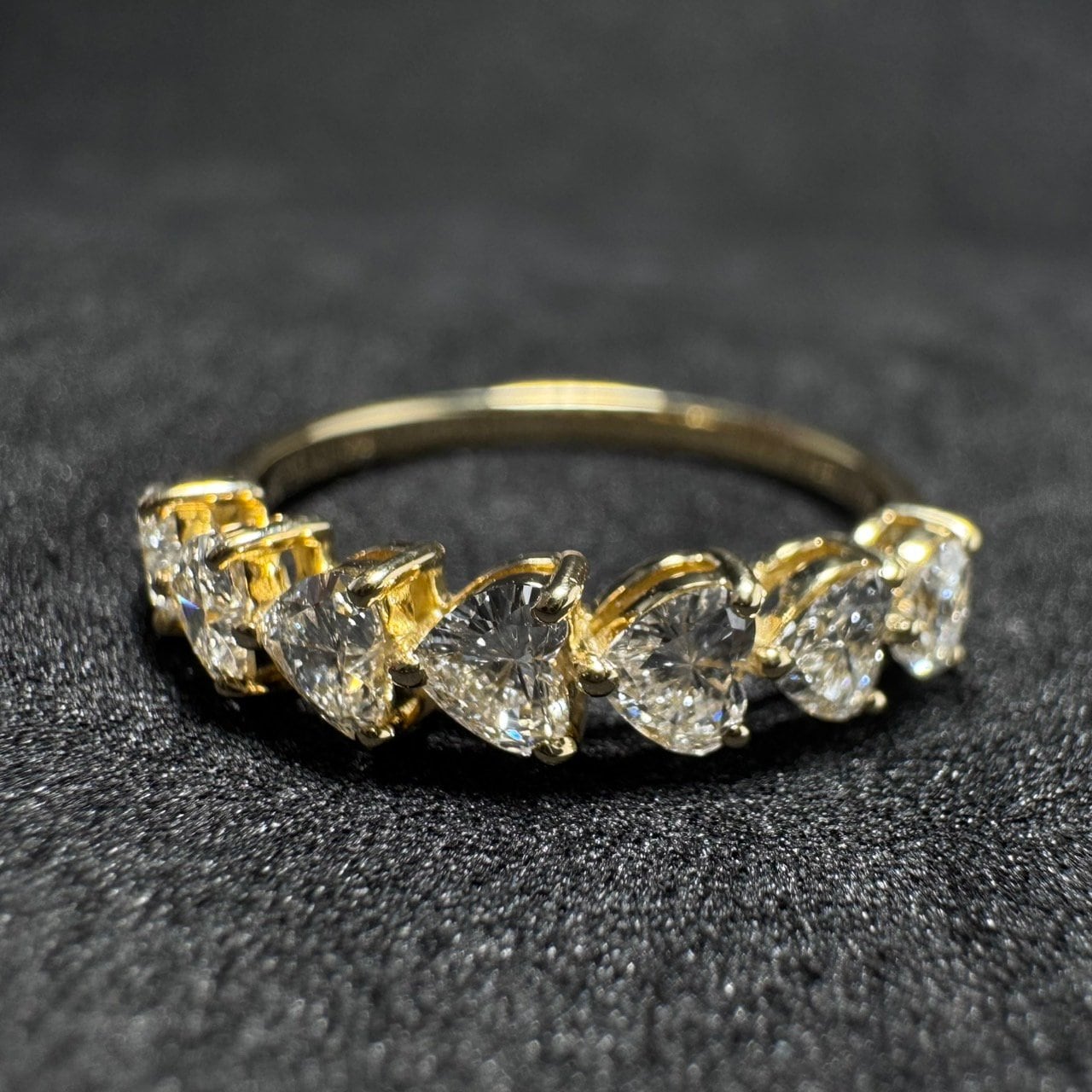 CGLソーティング付】K18YG 0.795ct ハートシェイプダイヤモンド ハーフ