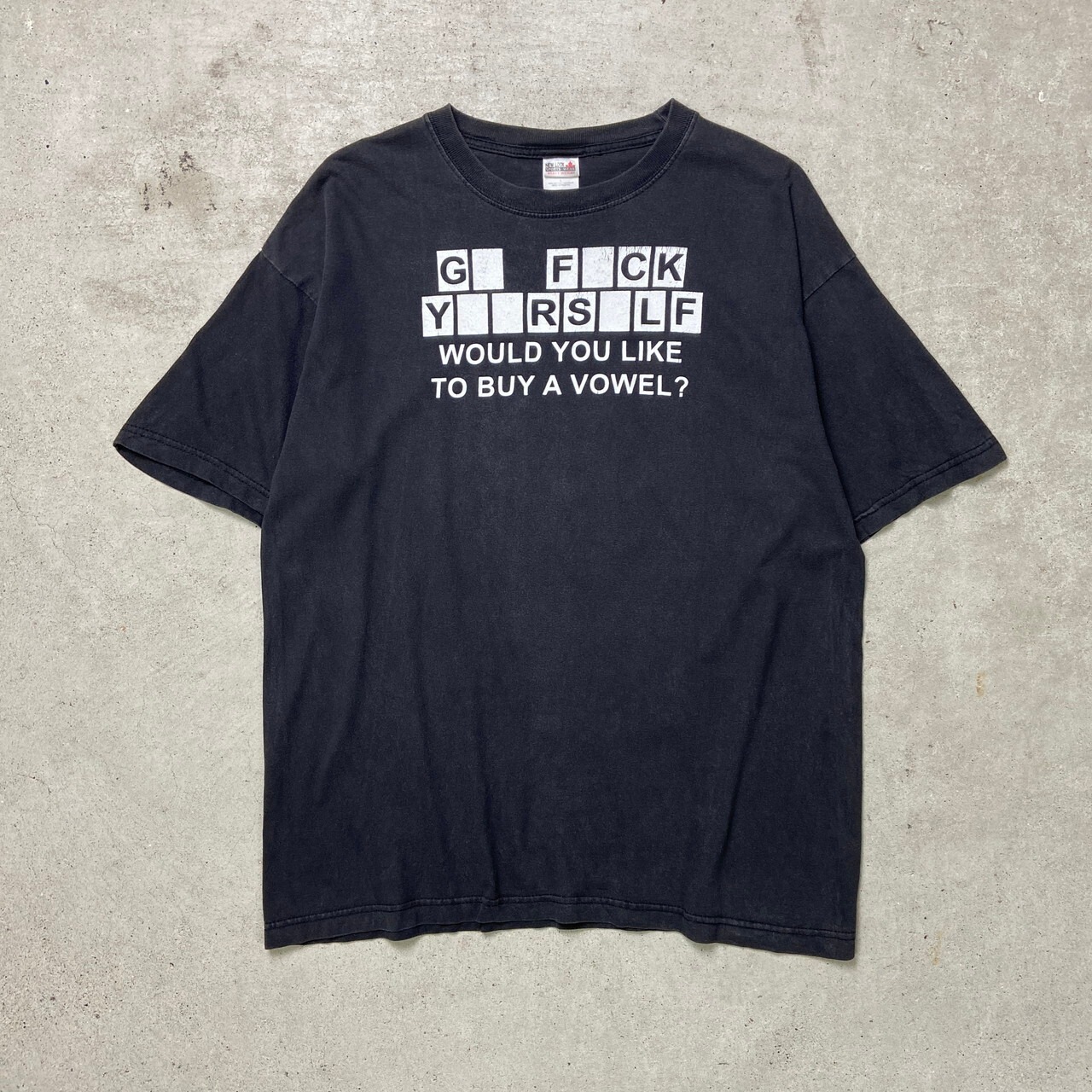 00年代 GO FUCK YOUR SELF メッセージ プリントTシャツ メンズL 古着